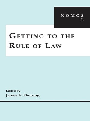 cover image of Getting to the Rule of Law